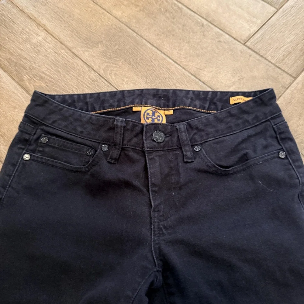 Tory Burch Jeans Womens 28 Dark Wash Super Skinny Low Rise Stretch Denim